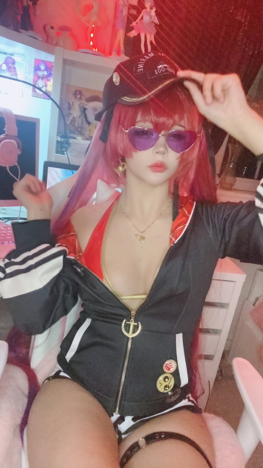 Marine Houshou Bathing Suit Tiktok Cosplay Cum Whore #FH6T9XYM